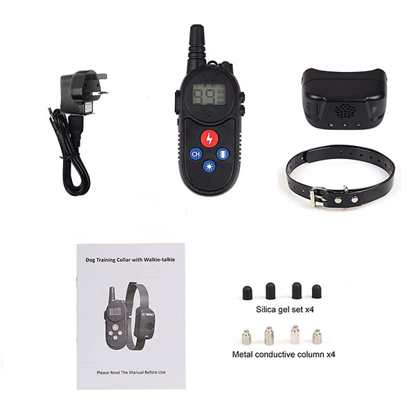 collier de dressage pour chien avec talkie-walkie Distance de contrôle à distance jusqu'à 3280 pieds